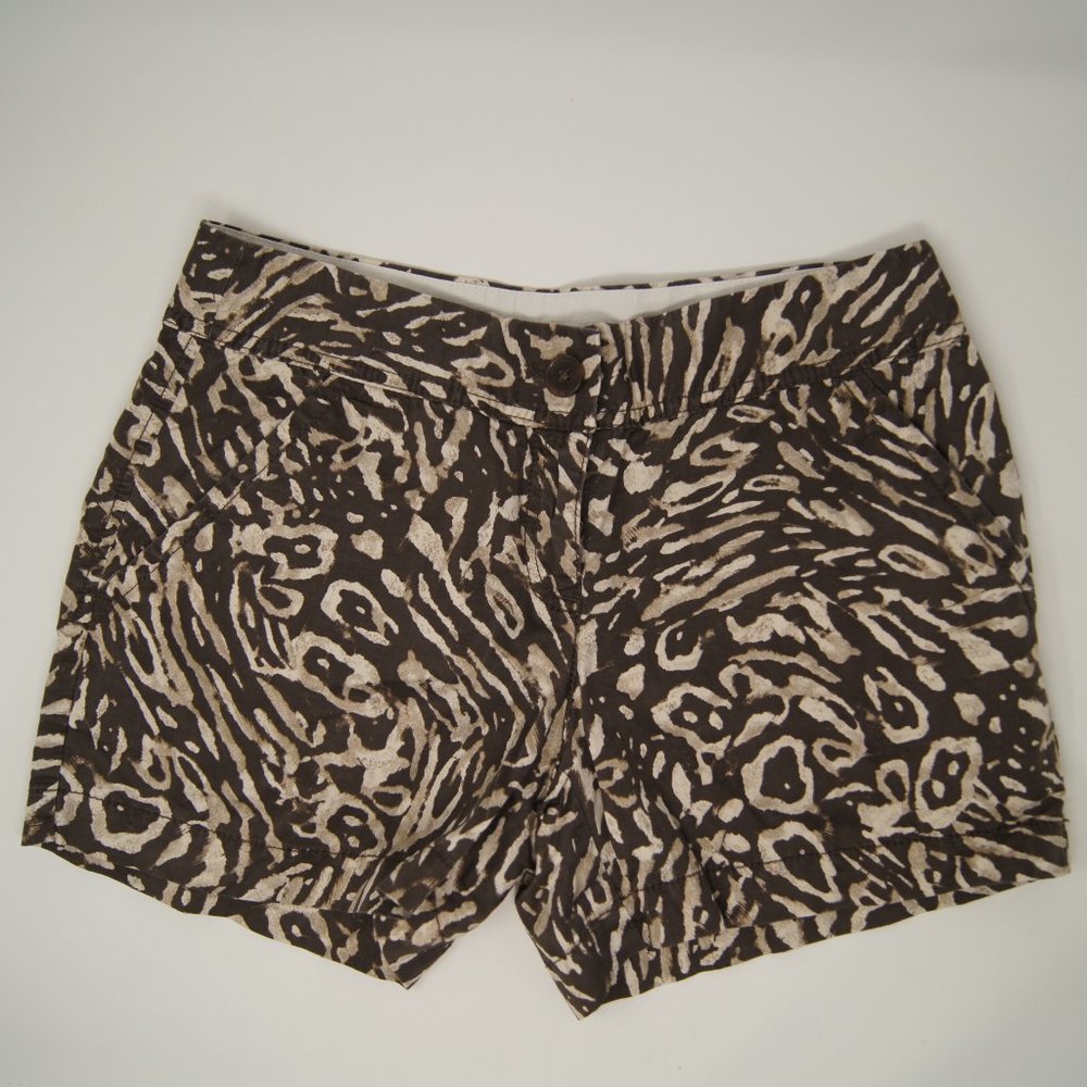Loft sz 0 Animal Print Shorts Browns Tans